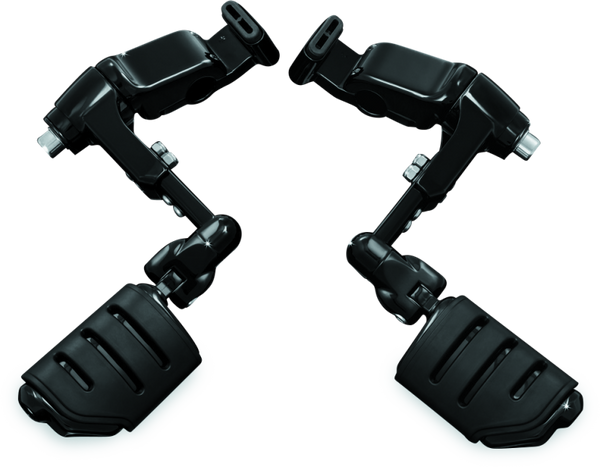 Kuryakyn Ergo III Adjustable Mount With Trident Dually ISO Pegs Gloss Black - 3990