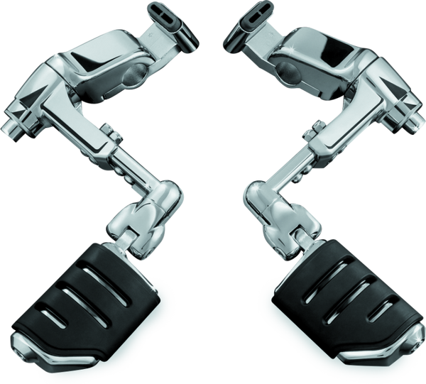 Kuryakyn Ergo III Adjustable Mount With Trident Dually ISO Pegs Chrome - 4081