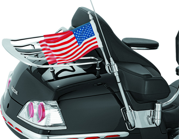 Kuryakyn Antenna Flag Mount With Flag 01-17 GL1800 Chrome - 4233