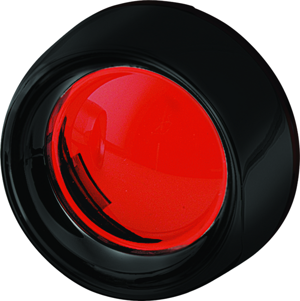 Kuryakyn Deep Dish Bezels Red Lens Gloss Black - 5482