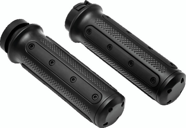 Kuryakyn Heavy Industry Grips Dual Cable Black - 6121