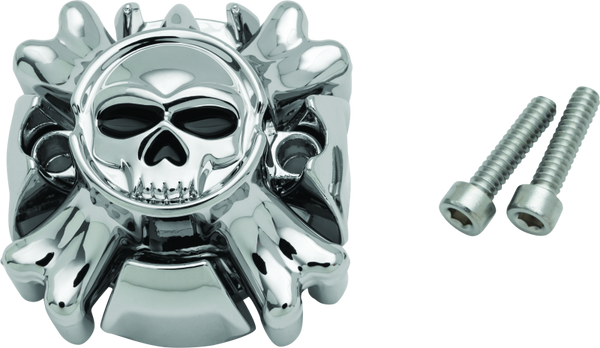 Kuryakyn Replacement Zombie Grip Emblems Without Throttle Boss Chrome - 6281