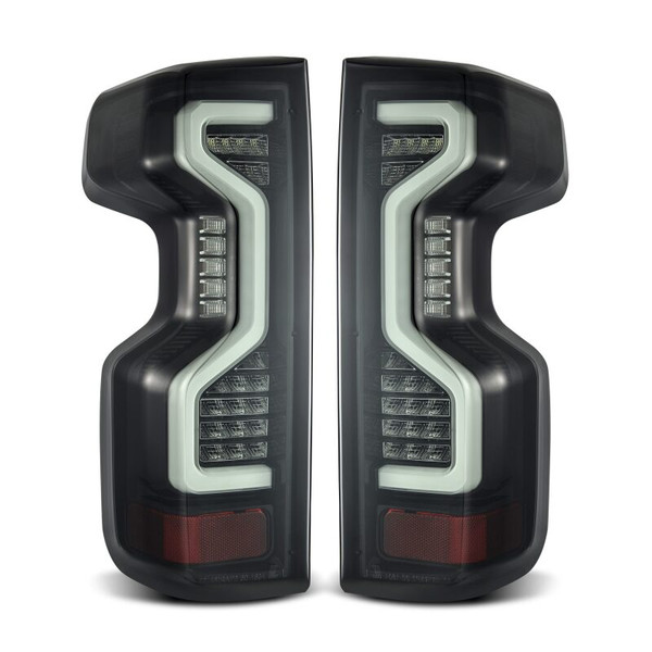 AlphaRex 19-23 Chevrolet Silverado 1500/2500HD/3500HD PRO-Series LED Tail Lights Jet Black - 620070