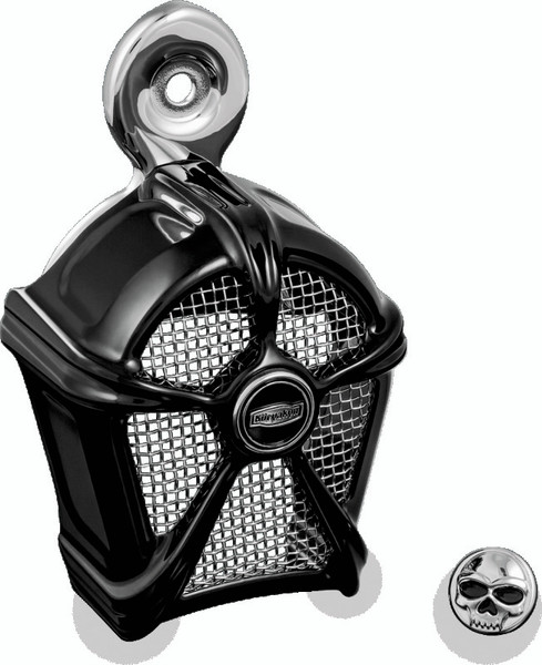 Kuryakyn Mach 2 Horn Cover Black With Chrome Mesh - 7297