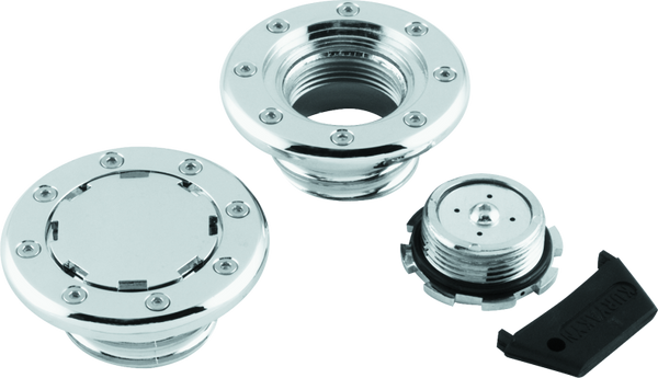 Kuryakyn Flush Mount Gas Caps Non-Vented Chrome - 8310