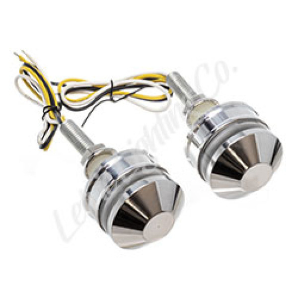 Letric Lighting Grip Ind Lghts Pol Cap Wht/Amb - LLC-PBE-TS