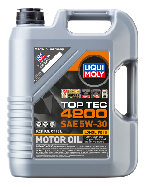 LIQUI MOLY 5L Top Tec 4200 New Generation Motor Oil SAE 5W30 - 2011