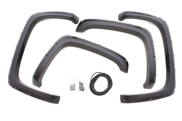 Lund 07-13 GMC Sierra 1500 RX-Rivet Style Smooth Elite Series Fender Flares - Black (4 Pc.) - RX109S