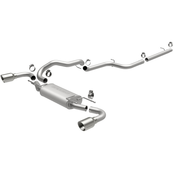 MagnaFlow 10-12 Mazda 3 L4 2.5L Hatchback Split Rear Exit Stainless Cat Back Performance Exhaust - 15146