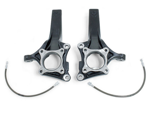 MaxTrac 09-18 Ford F-150 2WD 4-4.5in Front Lift Spindles w/Extended DOT Compliant Brake Lines - 703440