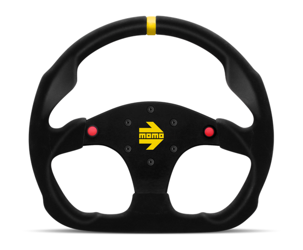 Momo MOD30 Buttons Steering Wheel 320 mm -  Black Suede/Black Spokes/1 Stripe - R1960/32SHB
