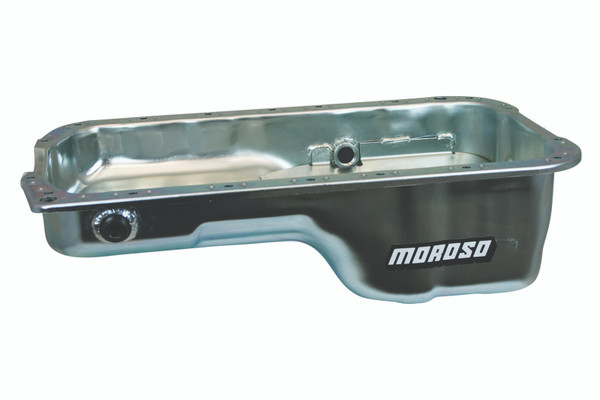 Moroso Honda 2.2/2.3L H Series Stock (w/Oil Drainbacks) Wet Sump 4qt 5.25in Steel Oil Pan - 20916