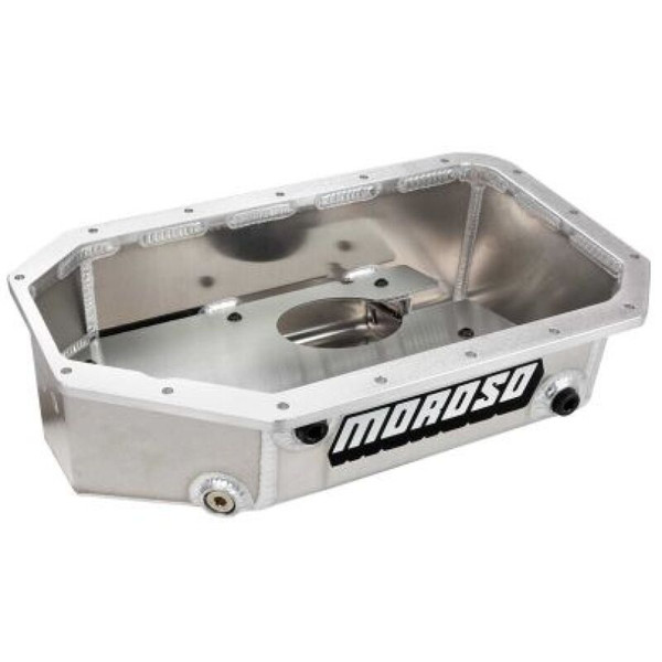 Moroso Honda/Acura K20/K24 Swap Road Race Baffled Wet Sump 6.5 Qt 6.25in Deep Aluminum Oil Pan - 20921