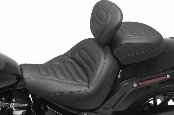Mustang 04-21 Harley Sportster Duke 1PC Seat Regal - Black - 76144