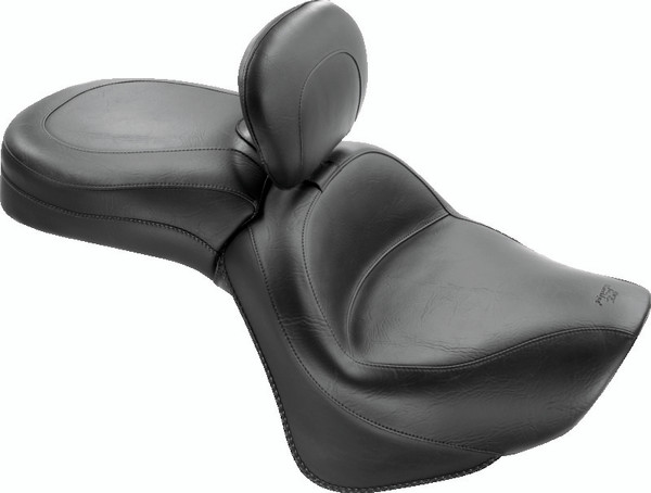Mustang 06-21 Kawasaki Vulcan 900 Classic, Custom Touring 1PC Seat w/Driver Backrest - Black - 79417