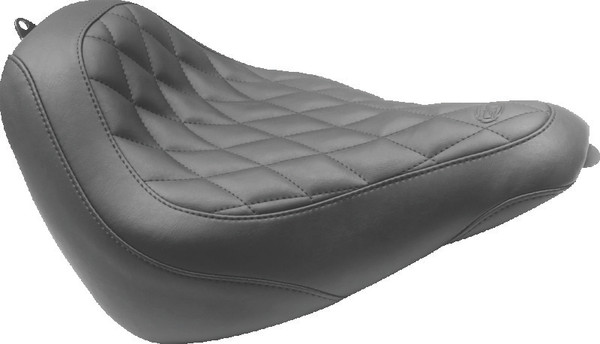 Mustang 18-21 Harley Softail Slim Wide Tripper Solo Seat Diamond Stitch - Black - 83047