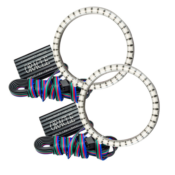 Oracle Jeep Wrangler JL/Gladiator JT LED Surface Mount Fog Light Halo Kit - ColorSHIFT SEE WARRANTY - 1215-333