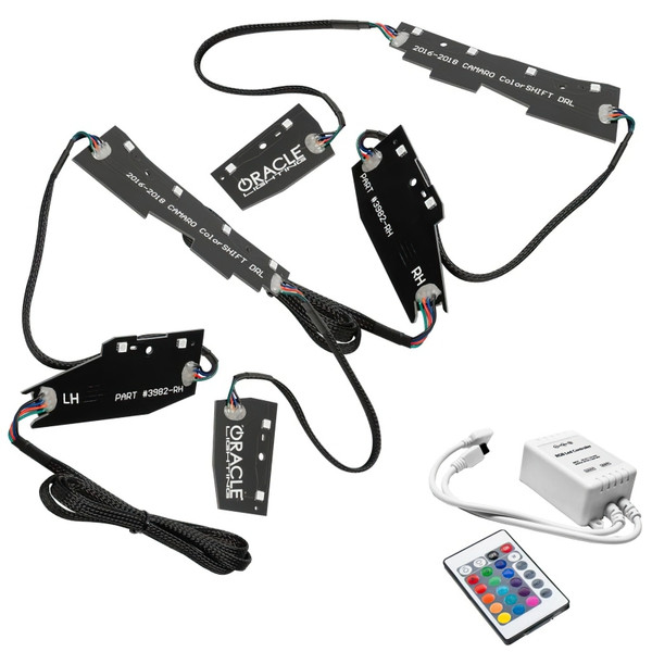 Oracle 16-18 Chevy Camaro RGB+W Headlight DRL  Kit - ColorSHIFT w/ Simple Controller SEE WARRANTY - 1345-504