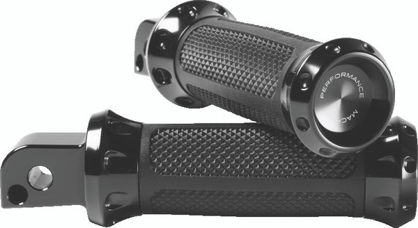 Performance Machine Footpegs Overdrive Passenger - Black Ano - 0035-1245M-B