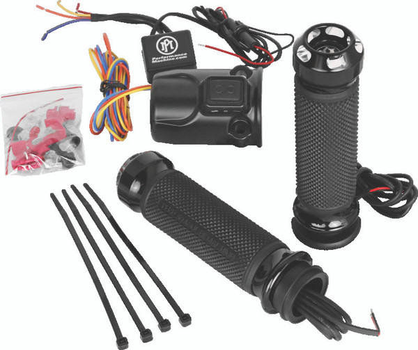 Performance Machine FLTRX TBW Heated Grips Apex - Contrast Cut - 0063-2095-BM