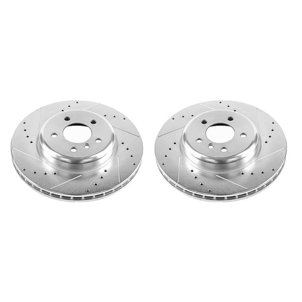 Power Stop 14-16 BMW 535d Front Evolution Drilled & Slotted Rotors - Pair - EBR1228XPR