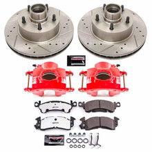 Power Stop 79-86 Buick LeSabre Front Z26 Street Warrior Brake Kit w/Calipers - KC2908-26