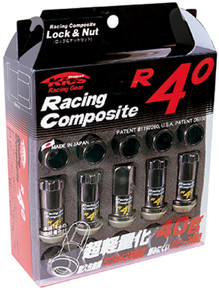 Project Kics 12x1.50 R40 Lug Nuts - Black (16+4 Locks) - KRC11K
