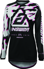 Answer 23.5 Syncron Meltdown Jersey Black/Magenta/Grey Womens - Medium - 447959