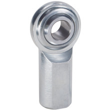QA1 C Series 2-Pc Rod End - Female/Left Hand - .625in Bore x 5/8-18 - Carbon Steel - CFL10