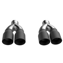 2015-2023 Dodge Challenger 5.7L QTP Black Quad Tip Adapter - 430015TB
