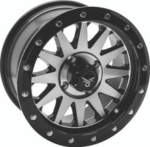 QuadBoss Wagon 14X7 - 5+2 - 4/110 - Black Machined - 608556
