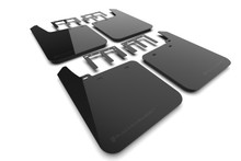 Rally Armor 19-25 GMC Sierra 1500 AT4 Black UR Mud Flap w/ Metallic Black Logo - MF100-UR-BLK-MBK