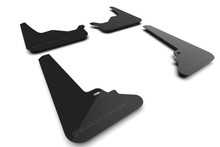 Rally Armor 21-25 Tesla Model S/ S Plaid Black UR Mud Flap w/Metallic Black Logo - MF101-UR-BLK-MBK