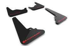 Rally Armor 21-25 Tesla Model S / S Plaid Black UR Mud Flap w/Red Logo - MF101-UR-BLK-RD