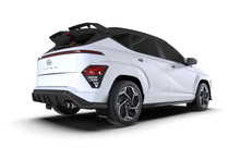 Rally Armor 24-25 Hyundai Kona N Line Black UR Mud Flap - White Logo - MF103-UR-BLK-WH
