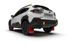 Rally Armor 24-25 Subaru Crosstrek (Wilderness Only) Red UR Mud Flap W/White Logo - No Drilling Req - MF116-UR-RD-WH