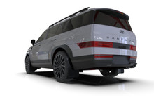 Rally Armor 24-25 Hyundai Santa Fe Black Mud Flap w/Dark Grey Logo - MF118-UR-BLK-DGRY