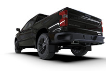 Rally Armor 19-25 Gen 4 Chevy Silverado 1500 Black UR Mud Flap Metallic Black Logo - MF121-UR-BLK-MBK