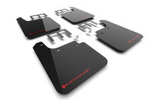 Rally Armor 19-25 Gen 4 Chevy Silverado 1500 Black UR Mud Flap Metallic Red Logo - MF121-UR-BLK-RD