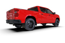 Rally Armor 19-25 Gen 4 Chevy Silverado 1500 Black UR Mud Flap Metallic Red Logo - MF121-UR-BLK-RD
