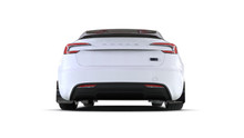 Rally Armor 24-25 Tesla Model 3 Highland Black UR Mud Flap White Logo - MF122-UR-BLK-WH