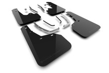 Rally Armor 2025 Hyundai Tucson ICE XRT Black UR Mud Flap - Metallic Black Logo - MF125-UR-BLK-MBK