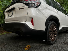 Rally Armor 2025 Subaru Forester Black UR Mud Flap w/Red Logo - MF132-UR-BLK-RD