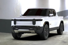 Rally Armor 22-25 Rivian R1T Black UR Mud Flap w/Dark Grey Logo - MF18-UR-BLK/DGRY