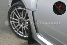 Rally Armor 11-14 Subaru WRX/STI (Sedan Only) Black UR Mud Flap w/Silver Logo - MF19-UR-BLK/SIL