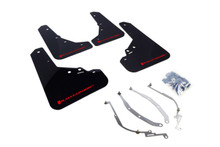 Rally Armor 12-18 Fiat 500 Black UR Mud Flap w/Red Logo - MF25-UR-BLK/RD