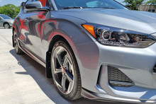 Rally Armor 19-21 Hyundai Veloster Turbo/2.0/R-Spec Red UR Mud Flap w/White Logo - MF58-UR-RD/WH