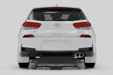 Rally Armor 19-21 Hyundai Elantra GT N Line/i30 Red UR Mud Flap w/Black Logo - MF59-UR-RD/BLK