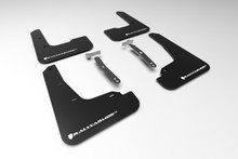 Rally Armor 21-23 Hyundai Elantra Black UR Mud Flap w/White Logo - MF69-UR-BLK-WH
