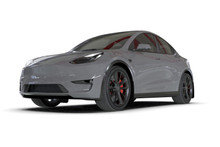 Rally Armor 20-26 Tesla Model Y, Juniper Y Black Mud Flap - Metallic Black Logo - MF72-UR-BLK/MBK